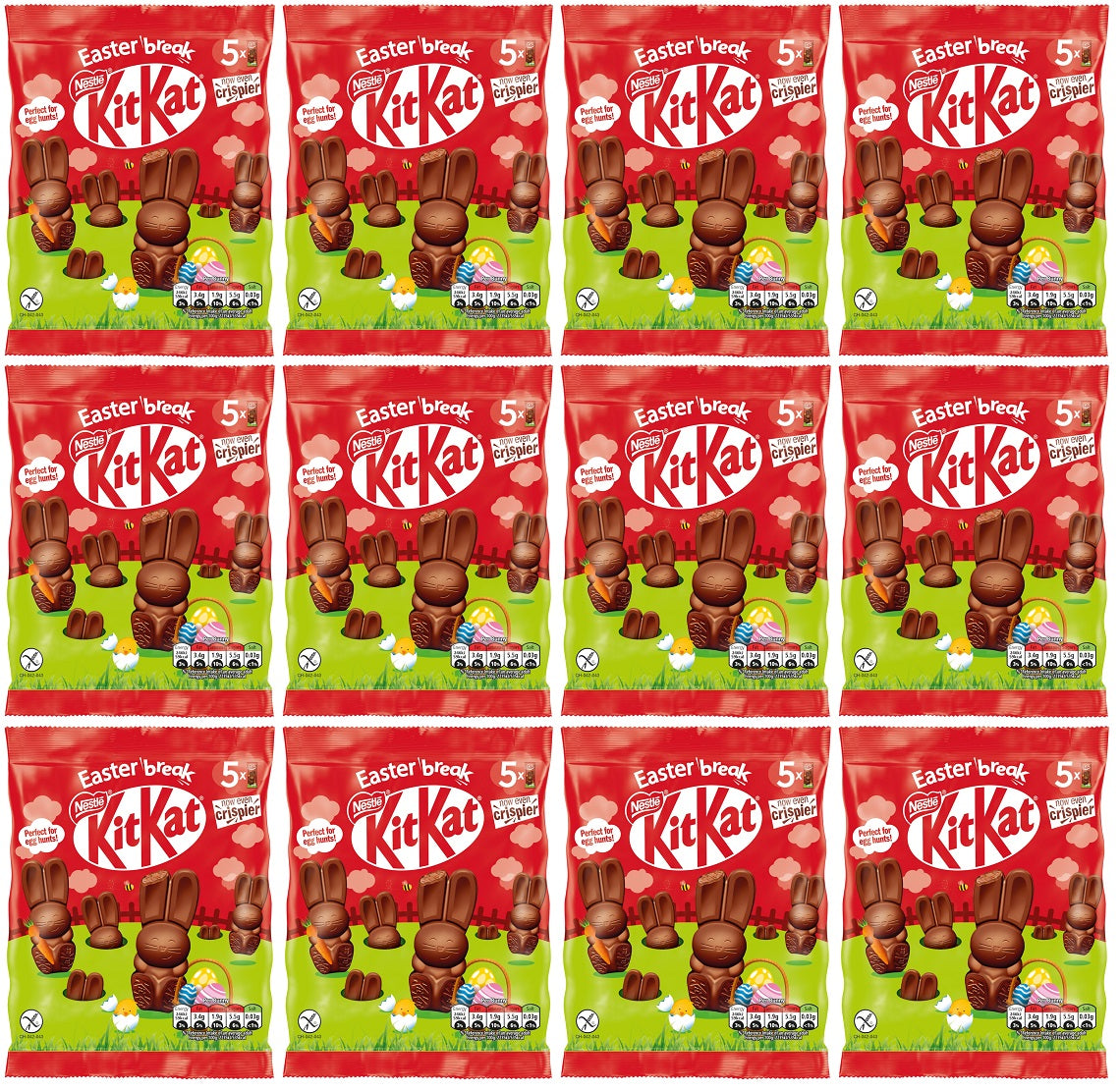 12 x Kitkat Mini Bunny Milk Choc Sharing Bag - 55GM