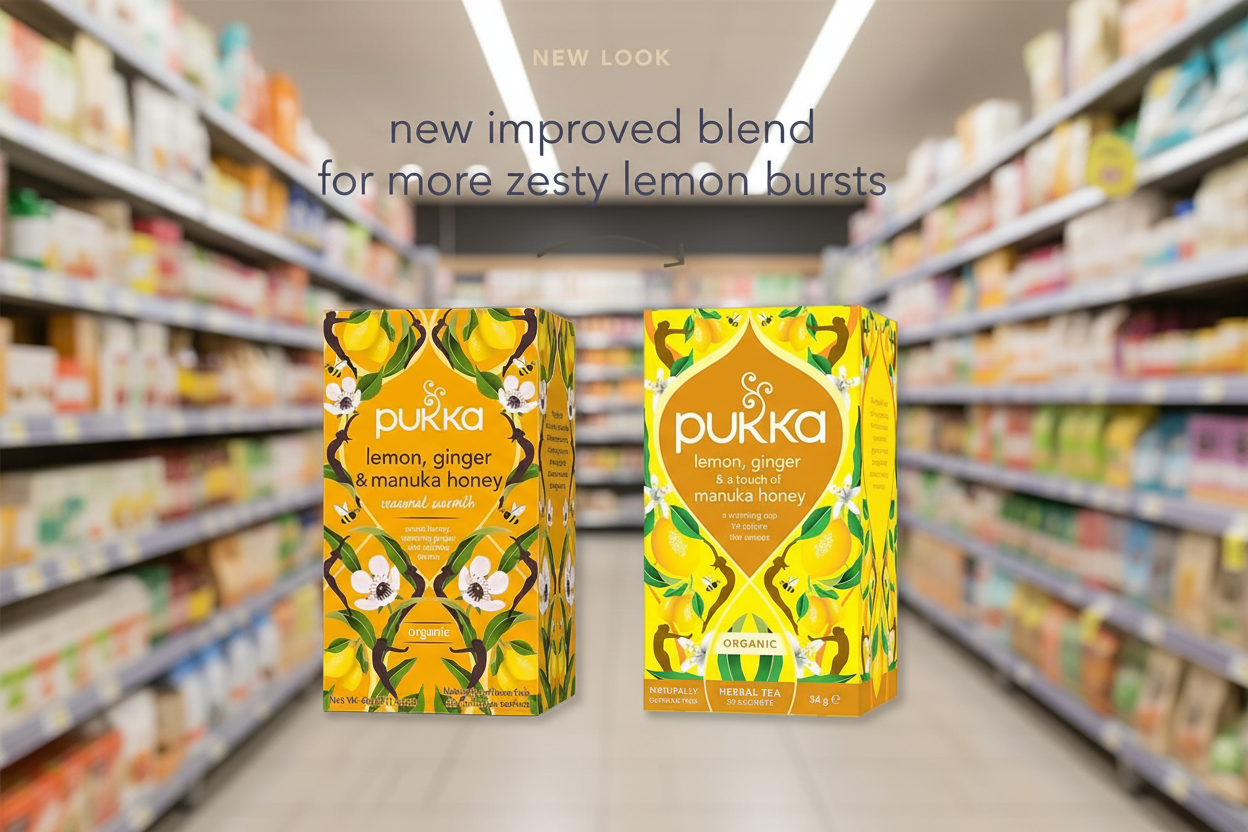 4 x Pukka Organic Lemon Ginger Manuka Honey Tea 20 S