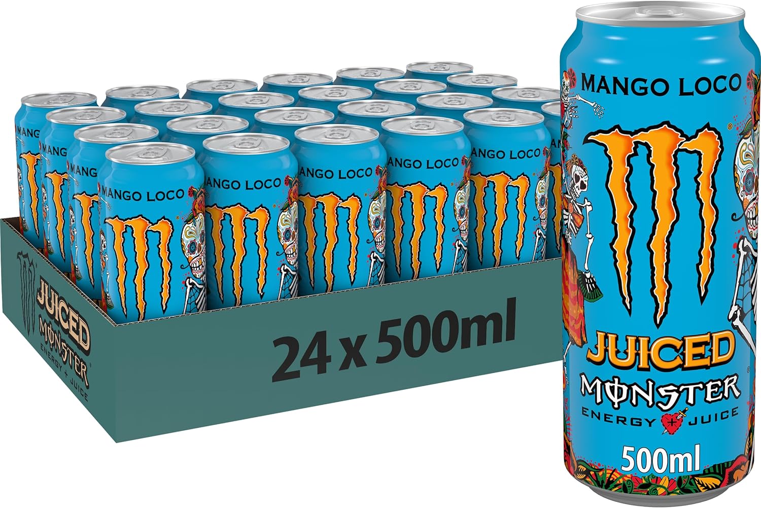 24 x Monster Mango Loco Energy + Juice 500Ml