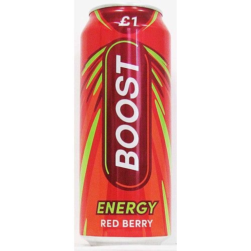 12 x Boost Energy Red Berry Can - 500ML