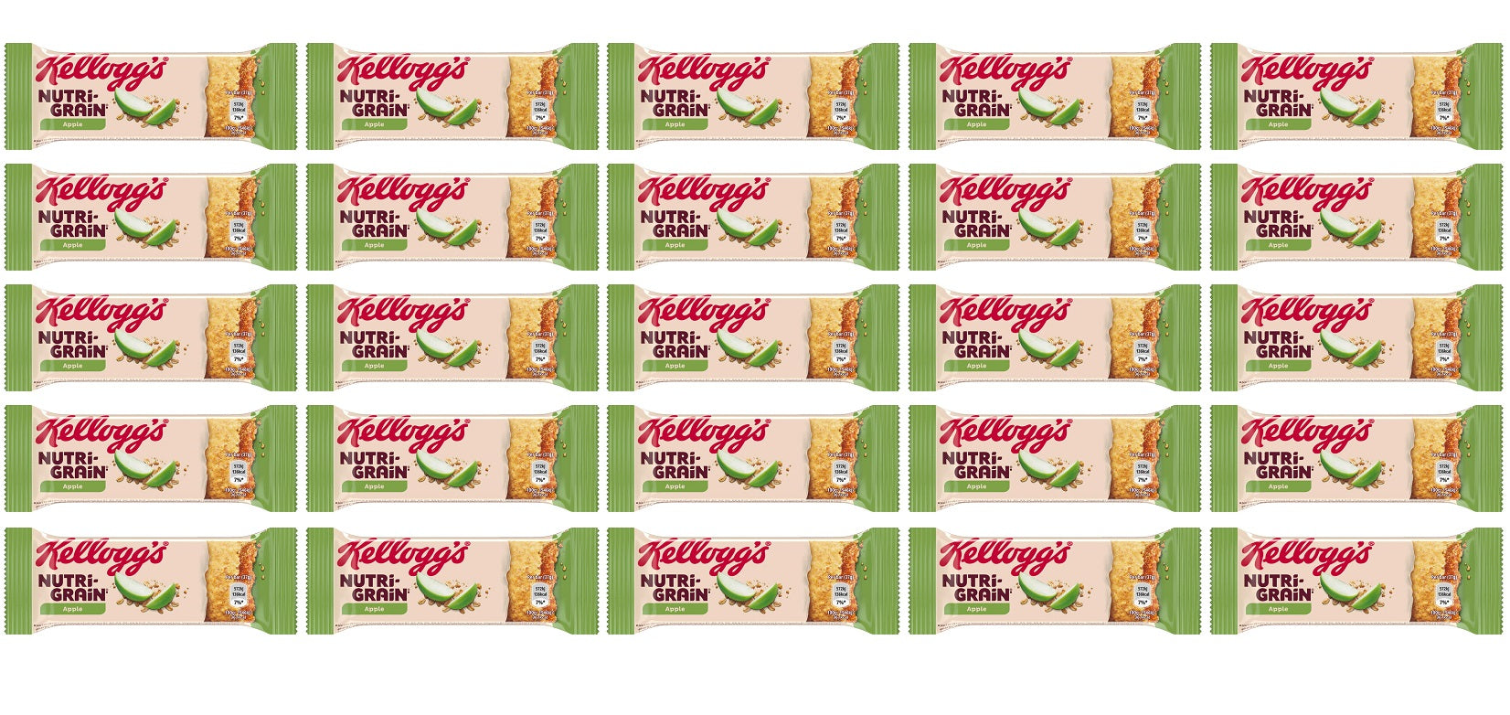 25 x Kellogg's Nutri-grain Apple Bars - 37G