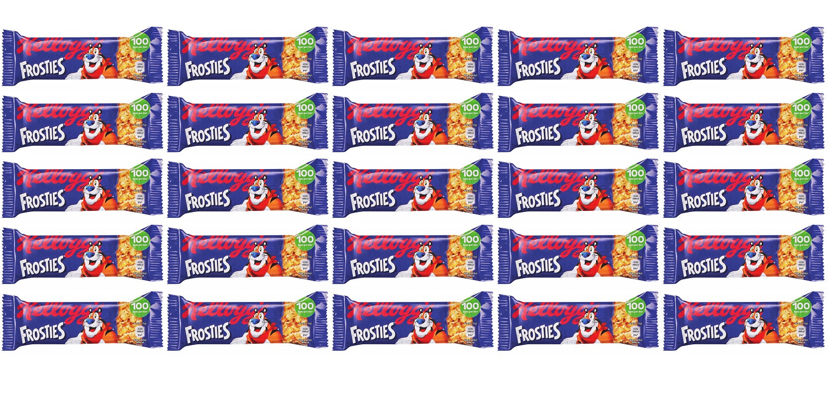 25 x Kelloggs Frosties Cereal & Milk Bar - 25GM