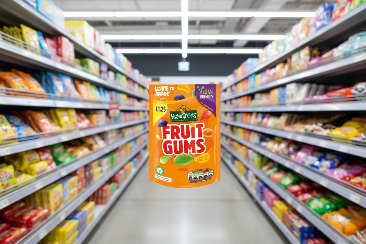 10 x Rowntrees Fruit Gums Pouch - 120Gm