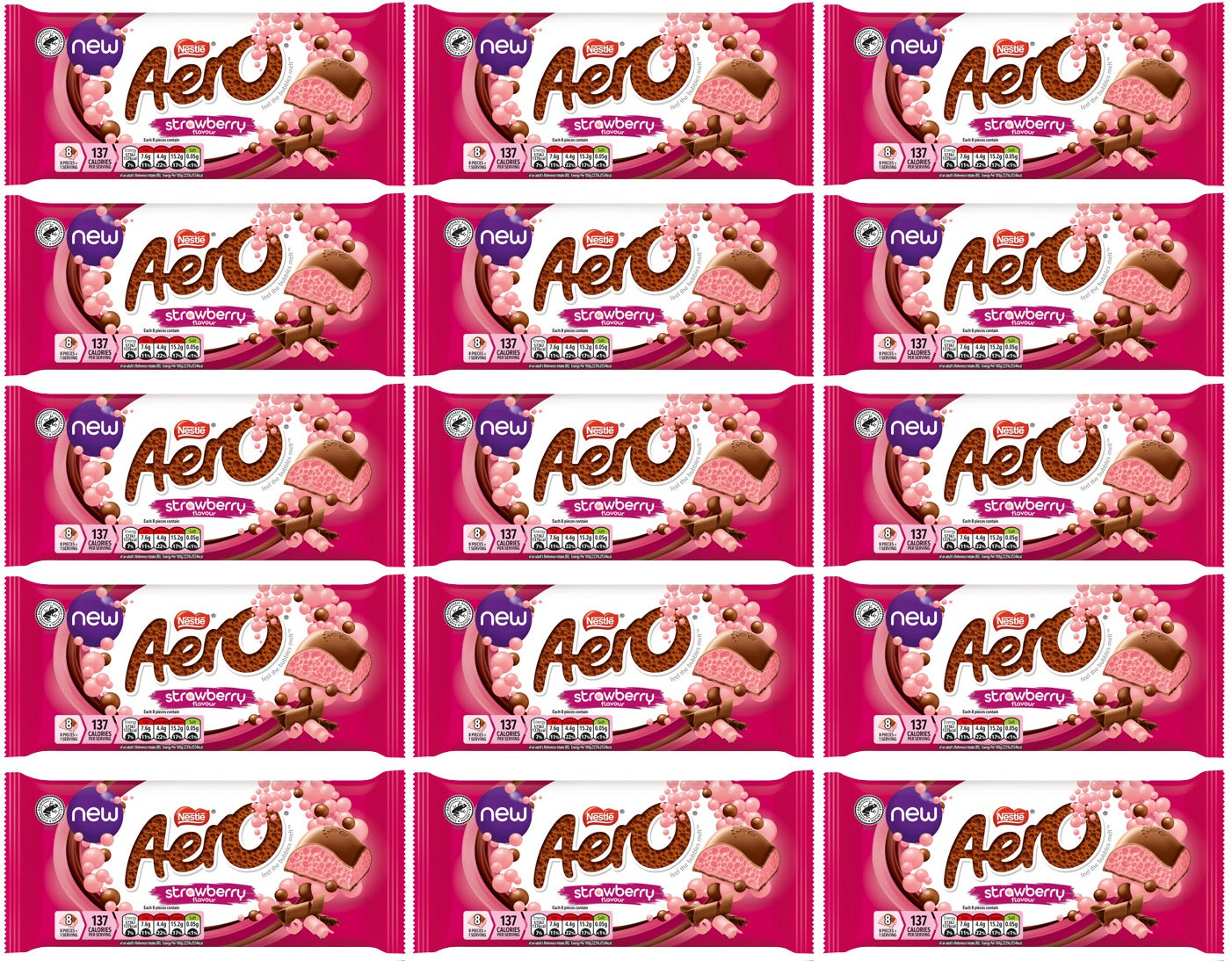 15 x Aero Strawberry Flavour 90G