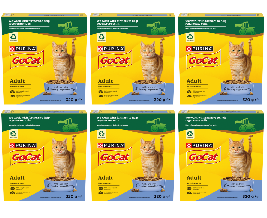 6 X Go Cat Herring & Vegetable - 320Gm