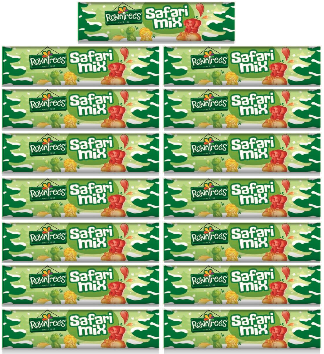 15 x Rowntrees Safari Giant Tube - 100GM
