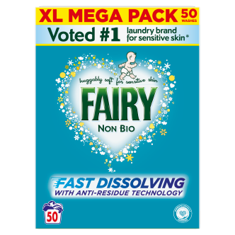 4 x Fairy Non Bio Powder 50 Wash - 2.75KG