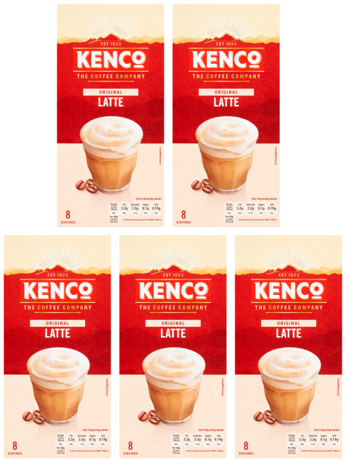 5 x Kenco Instant Cappio Latte - 8Pk