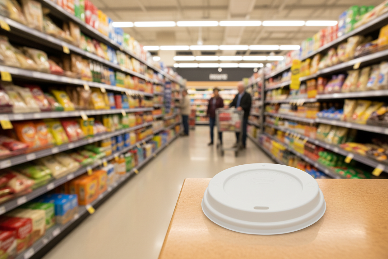 1000 x Cup Sip Lid White - 12-16 Oz