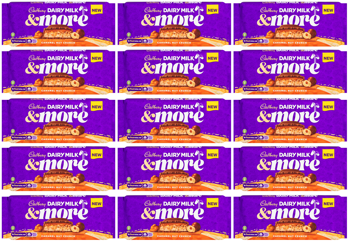 15 x Cadbury Dairy Milk & More Caramel Nut Crunch - 200GM
