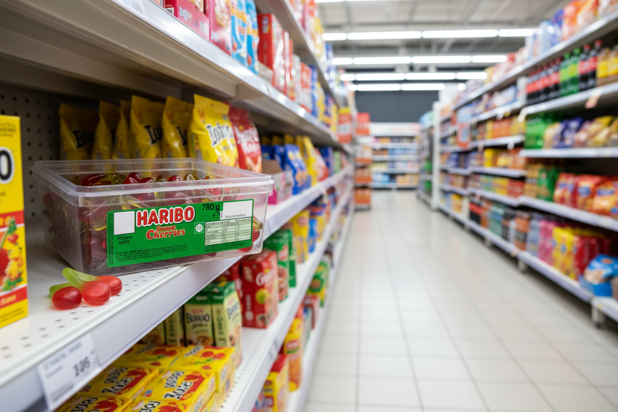 100 x Haribo Happy Cherries Countline Drum - 1