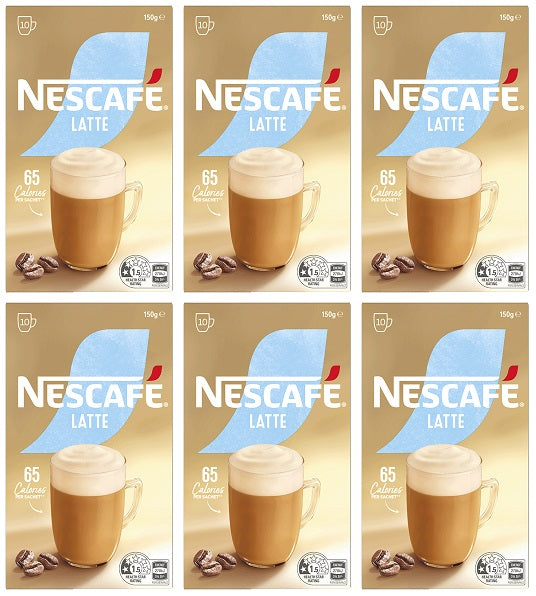 6 x Nescafe Latte Frothy Coffee Sachets - 126