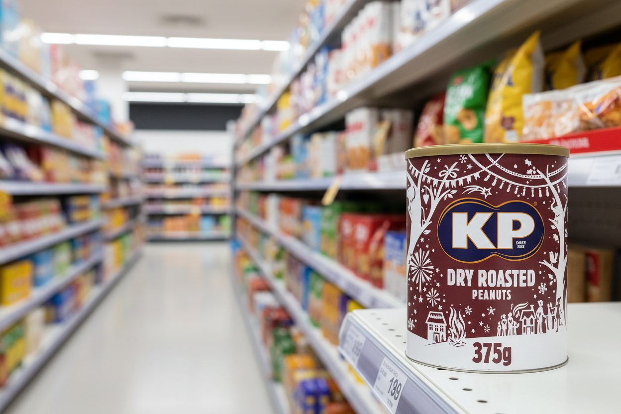 6 x Kp Dry Roasted Peanuts Tin - 375GM