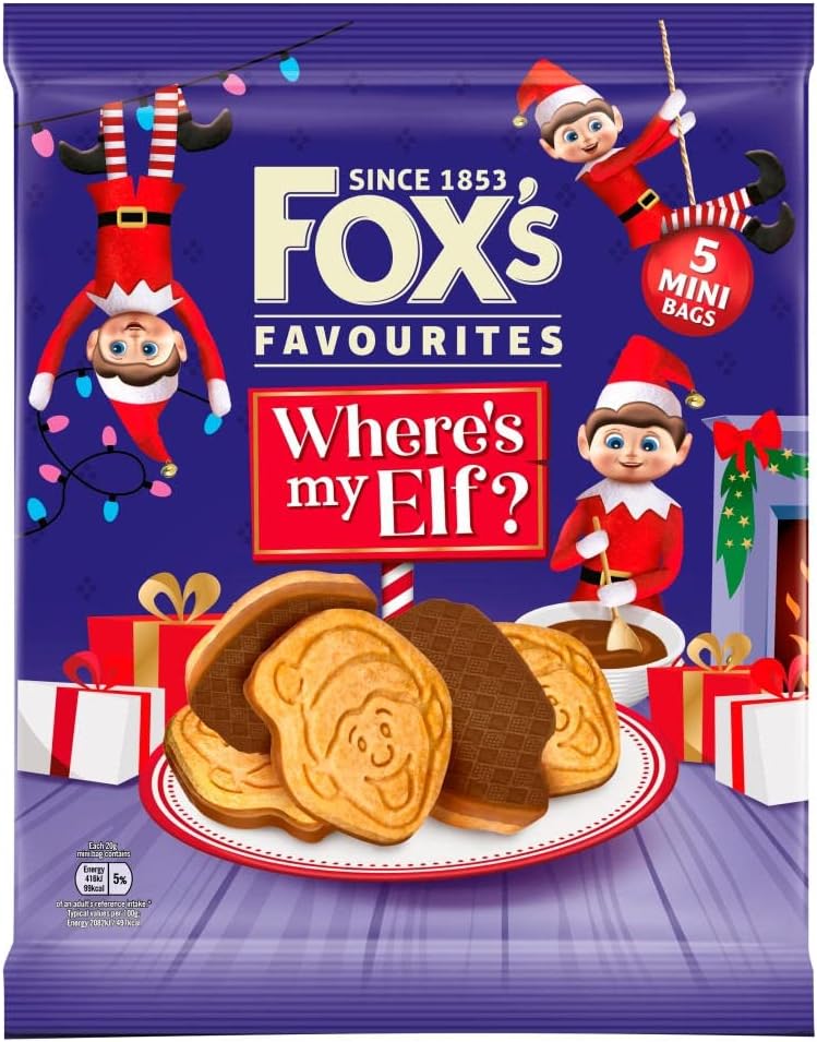 8 X Foxs Favourites Where'S My Elf? Mini Bags 5 X 20G