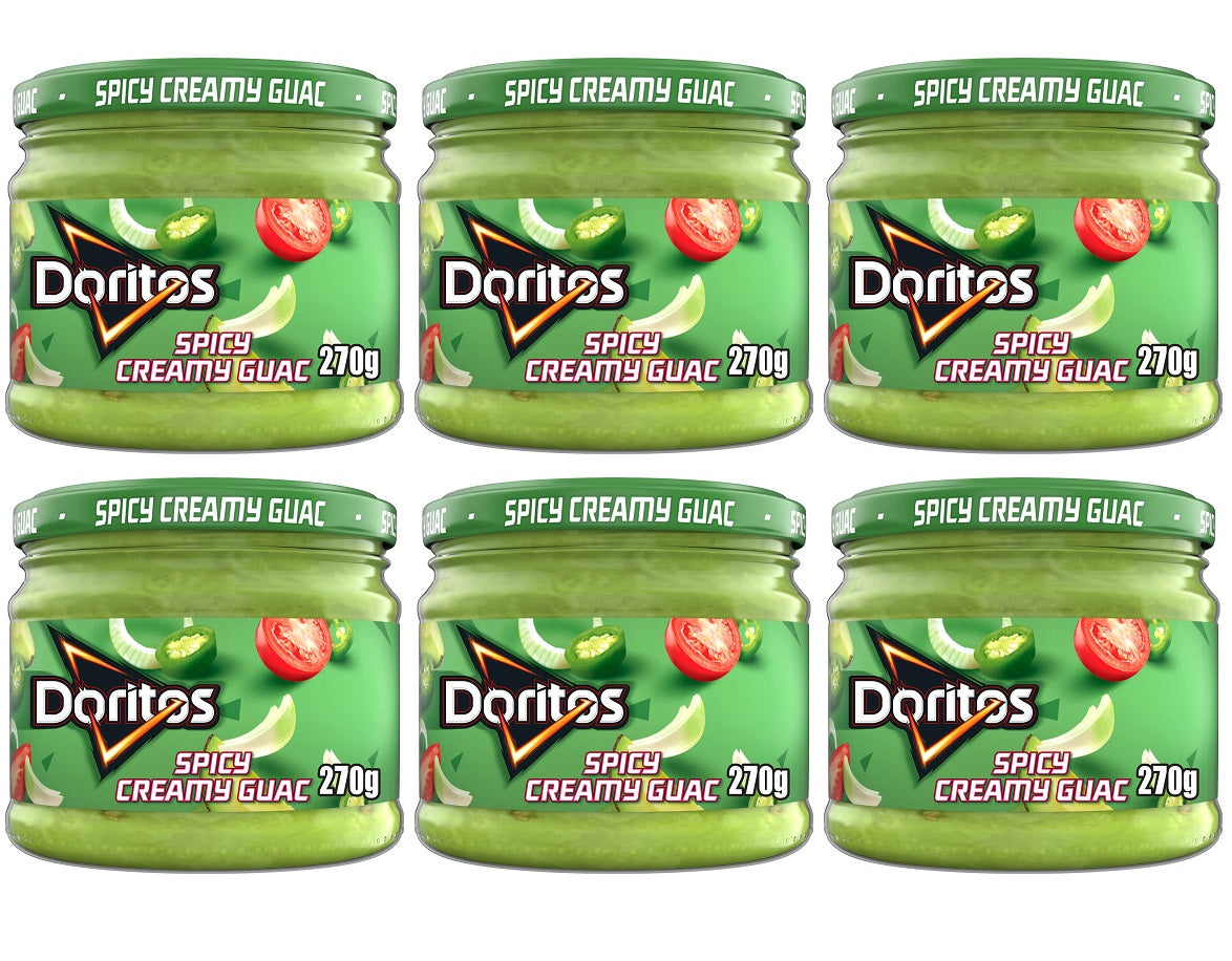 6 X Doritos Creamy Guacamole Dip 270GM