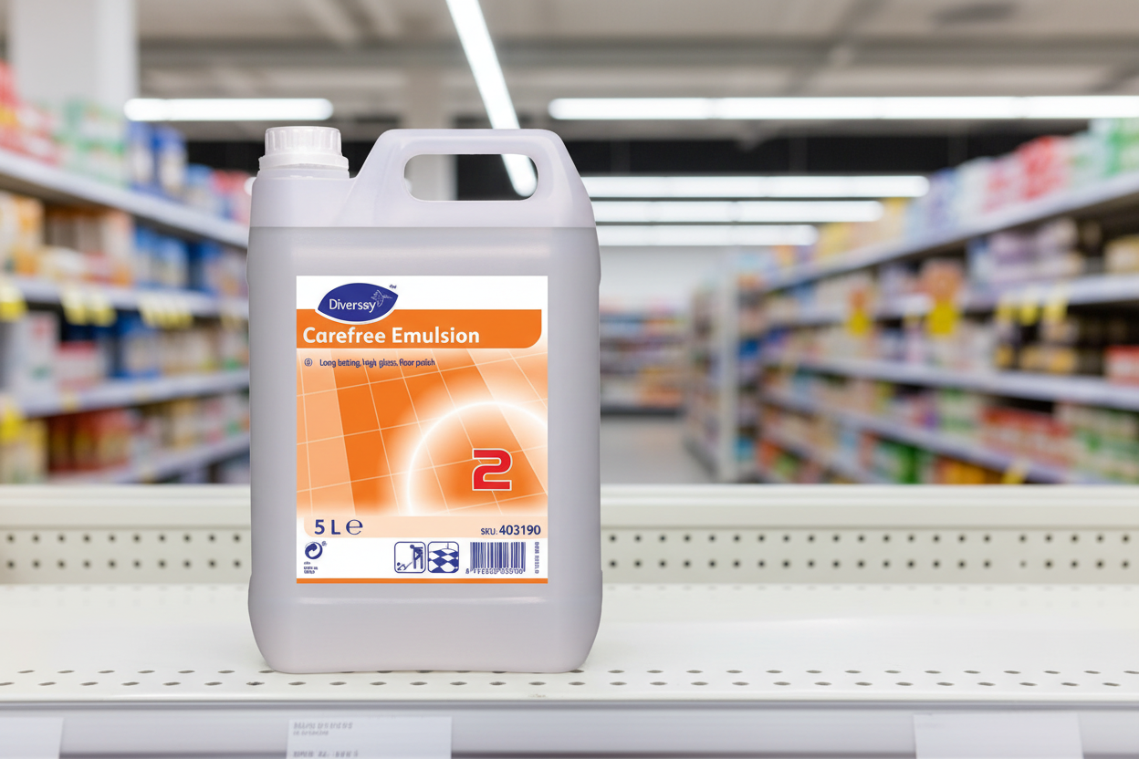 2 x Diversey Carefree Emulsion Floor Polish 5L