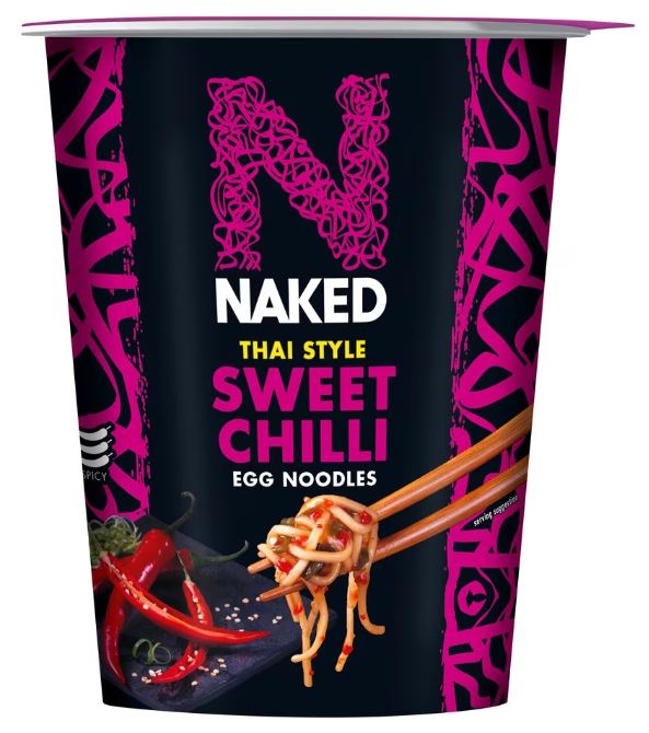 5 x Naked Noodle Sweet Chilli Noodle Pot 75Gm