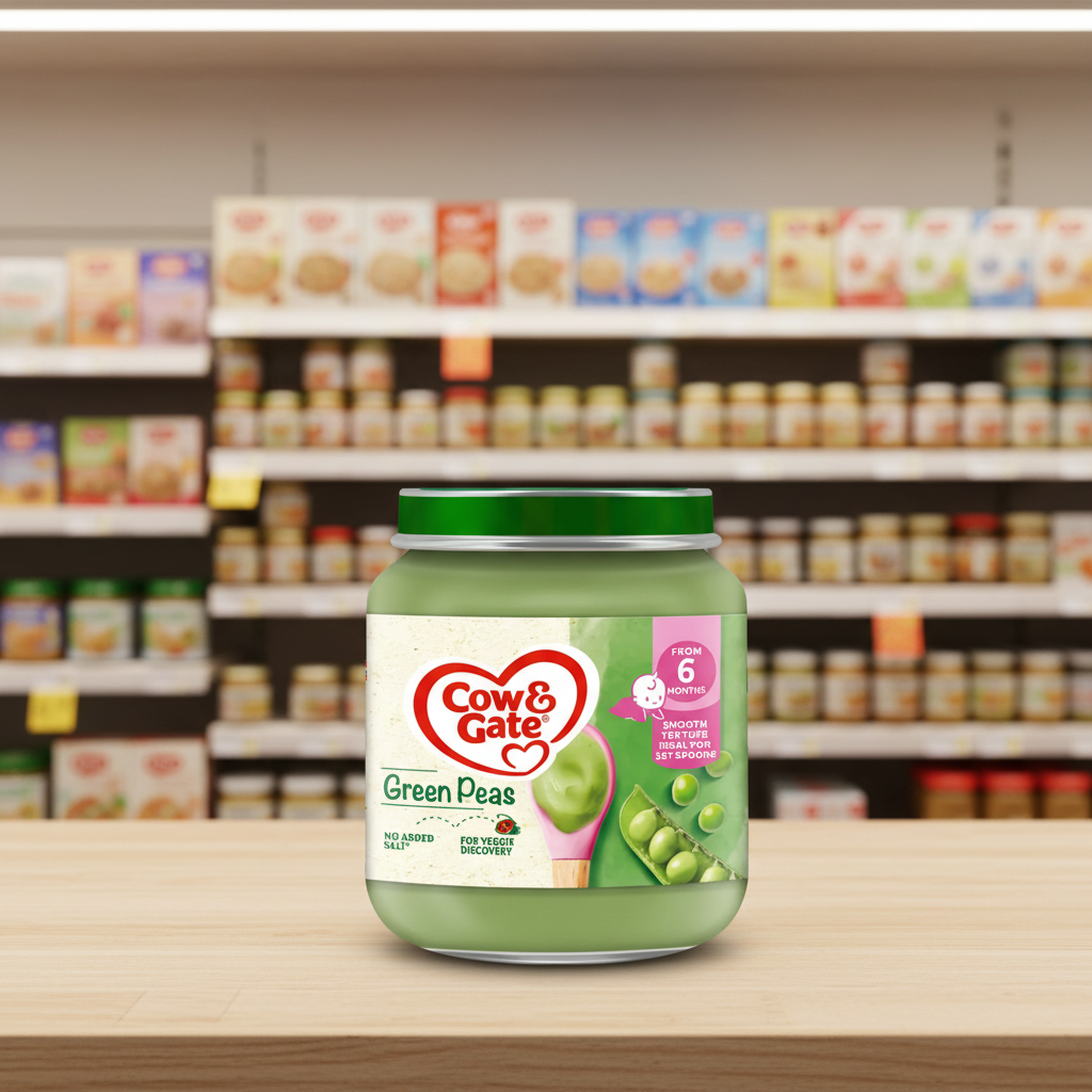 6 x Cow & Gate Jar Green Peas - 125G