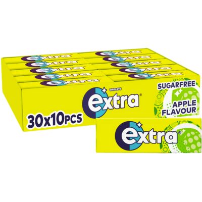 30 X Extra Apple Chewing Gum Sugar Free 10 Pieces