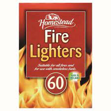 12 x Homestead Firelighetrs 60 Pk