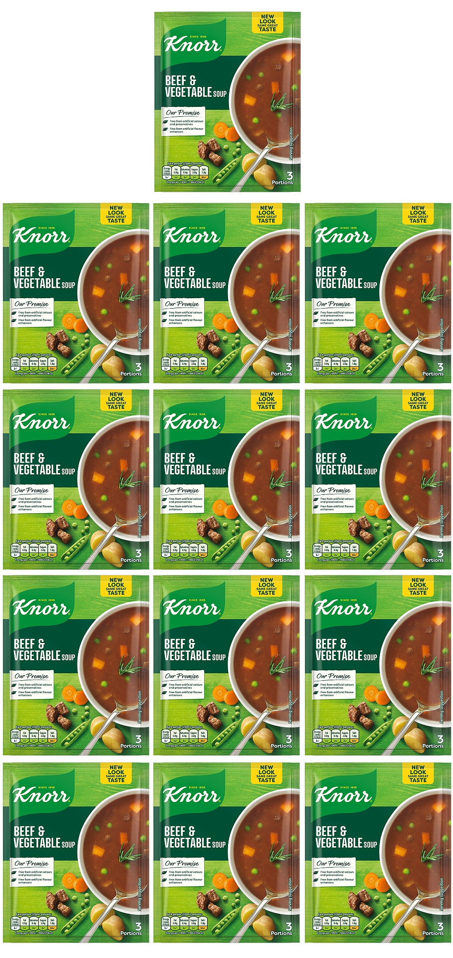 13 x Knorr Beef & Vegetable Soup 53G