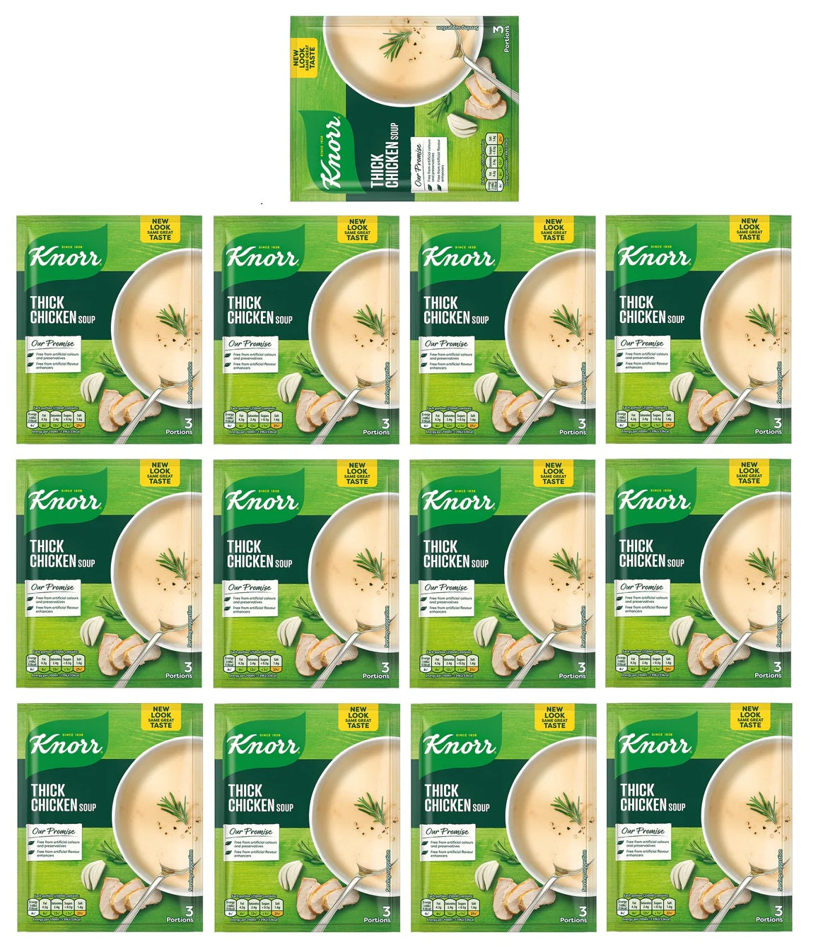 13 x Knorr Thick Chicken Soup 55g