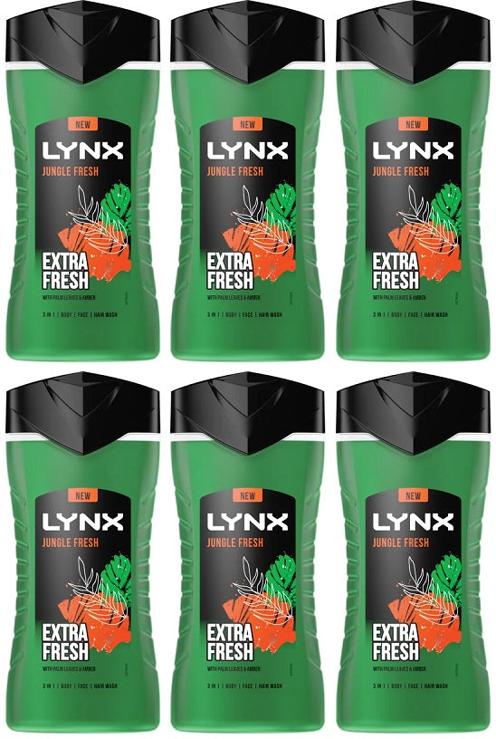 6 x Lynx Body Wash Jungle Fresh - 225ML
