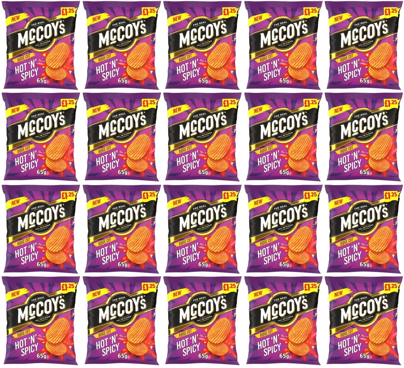 20 x Mccoys Hot N Spicy - 65GM