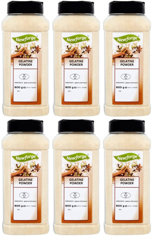 6 x Newforge Gelatine Powder 600G