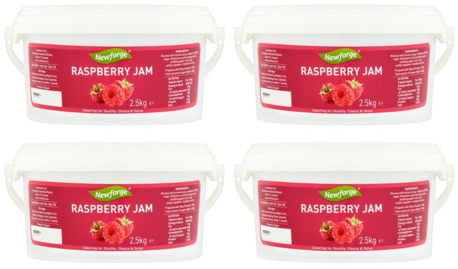 4 x Newforge Raspberry Jam 2.5Kg