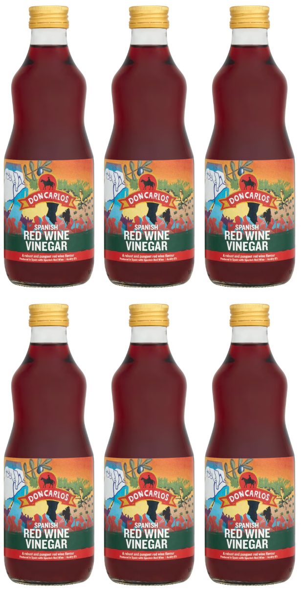 6 x Don Carlos Finest Spanish Red Wine Vinegar 500Ml