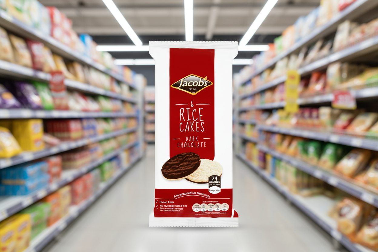 16 x Jacob's 6 Dark Chocolate Rice Cakes 90G