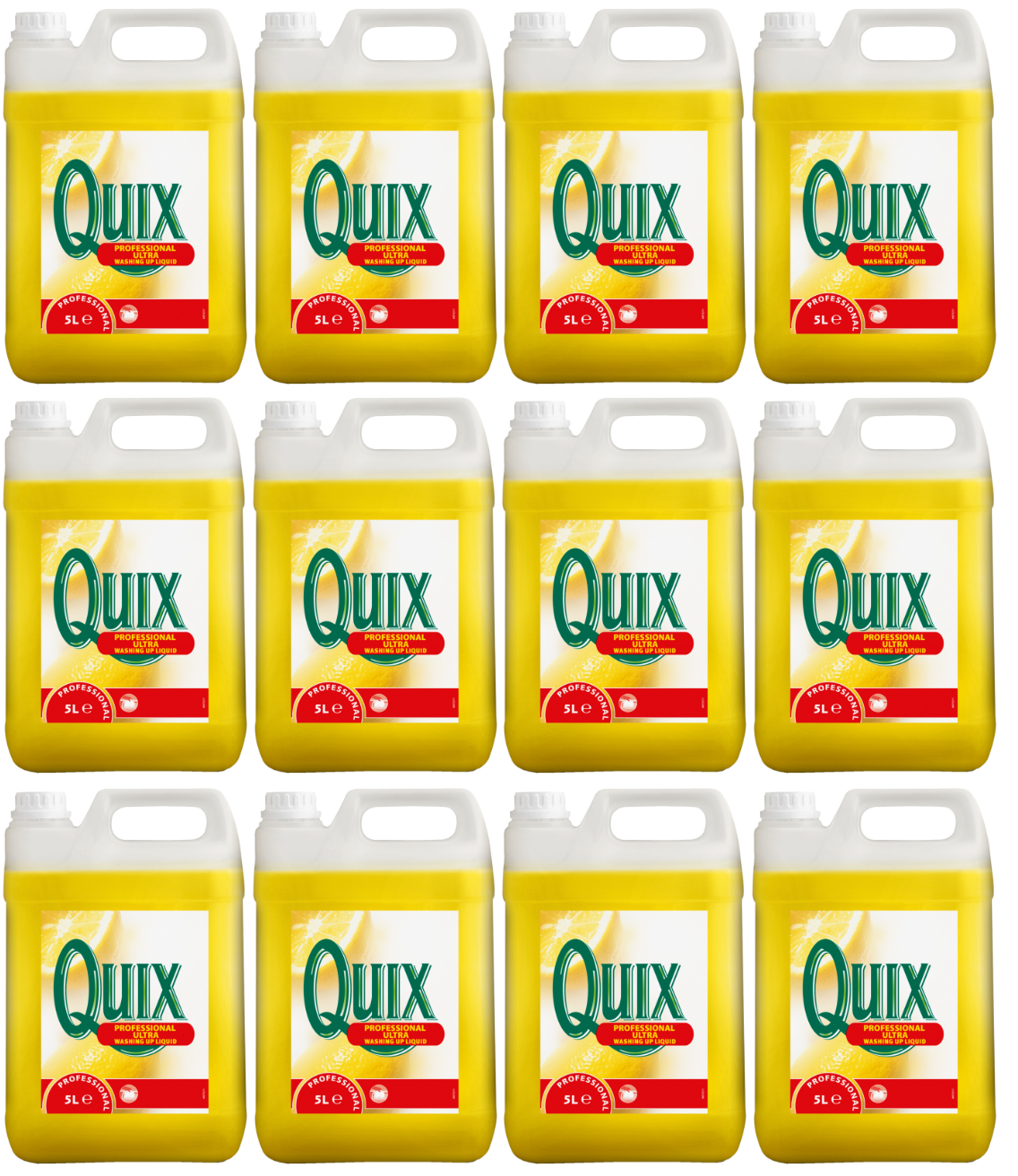 12 x Quix Wash Up Liquid 5L- Pro Formula