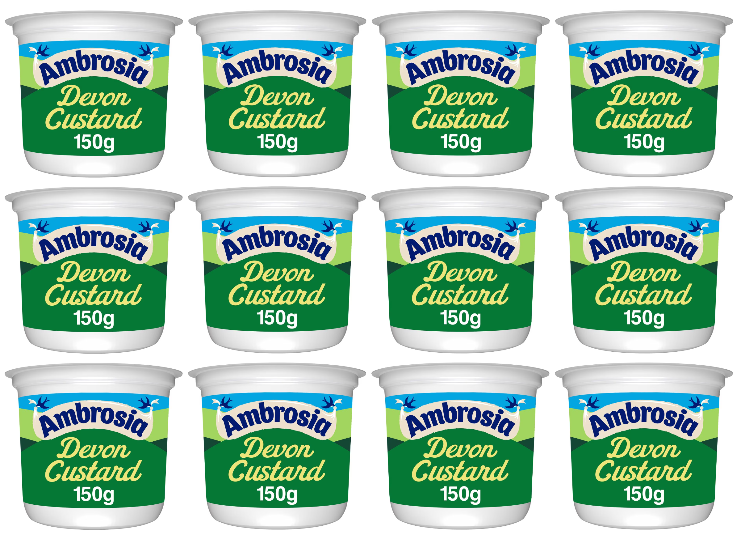 12 x Ambrosia Devon Custard 150G