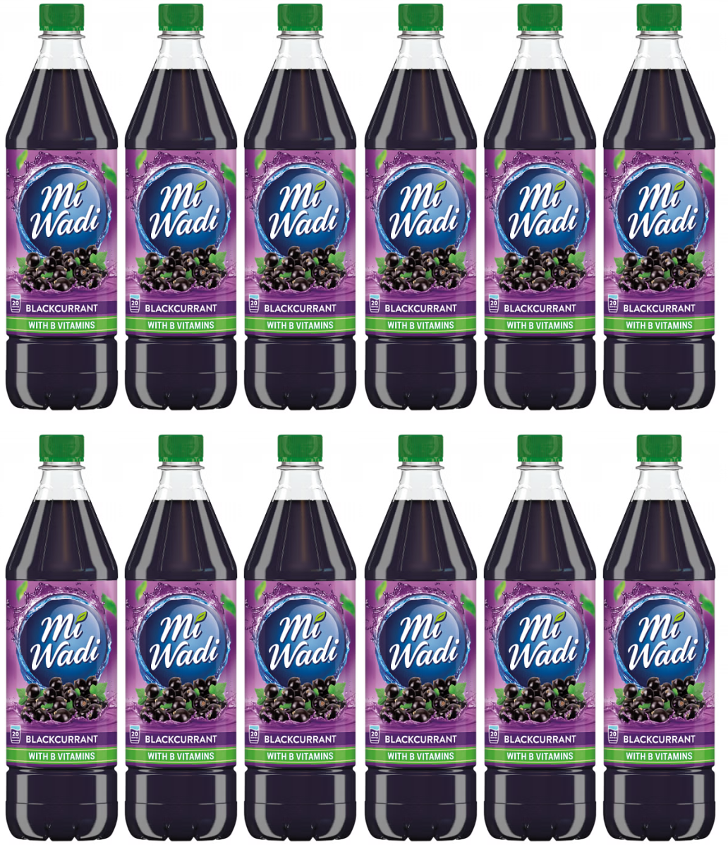 12 x Miwadi Blackcurrant 1L