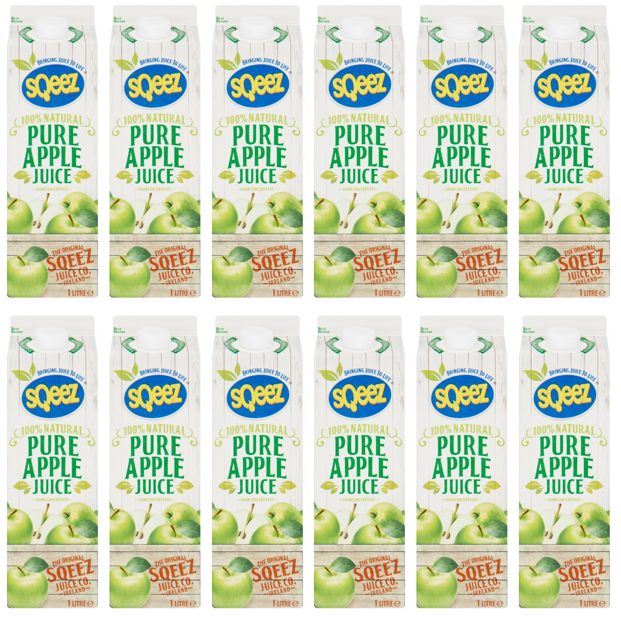12 x Sqeez Pure Apple Juice 1 Litre