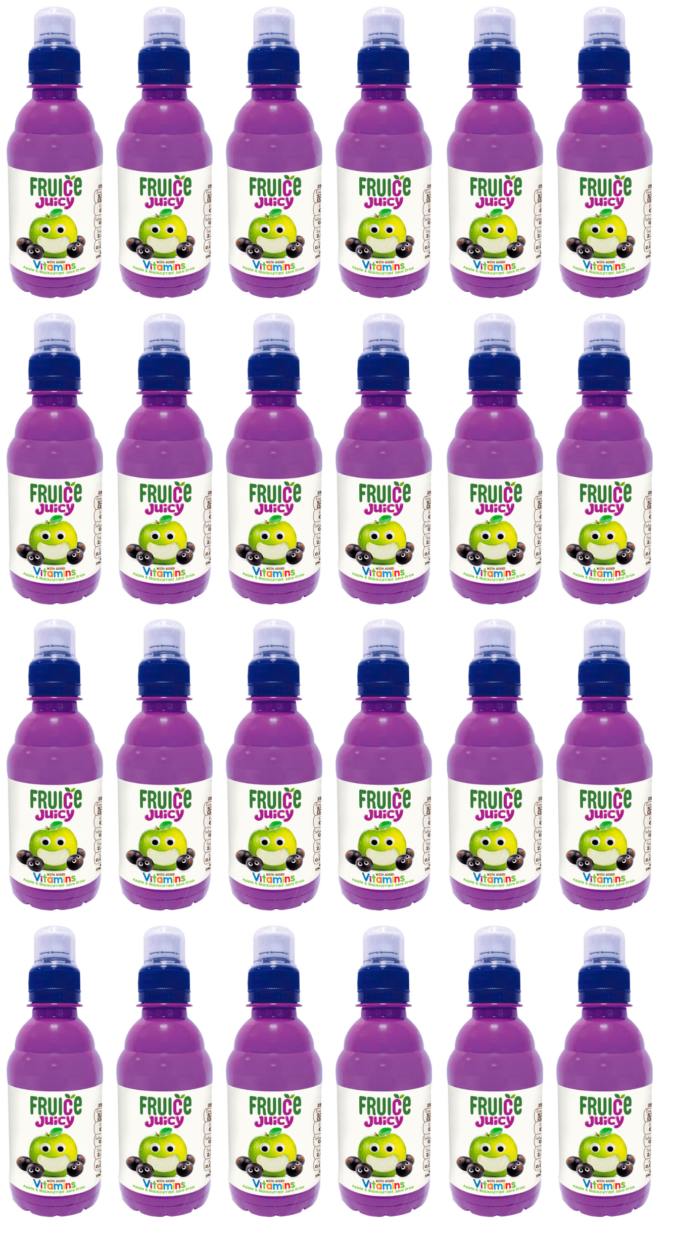 24 x Fruice Juicy Apple And Blackcurrant 250Ml