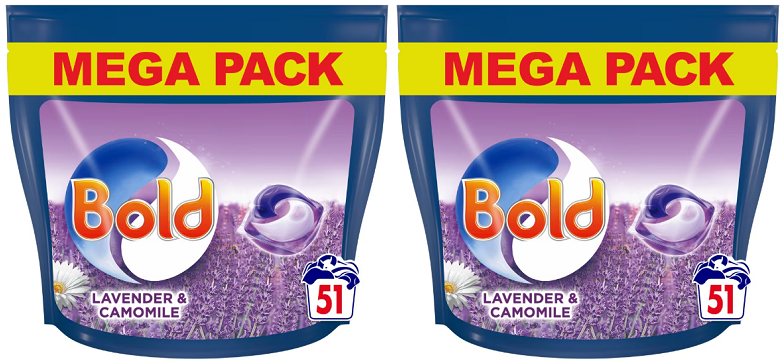 2 x Bold All In 1 Pods Lavender - 51 PACK