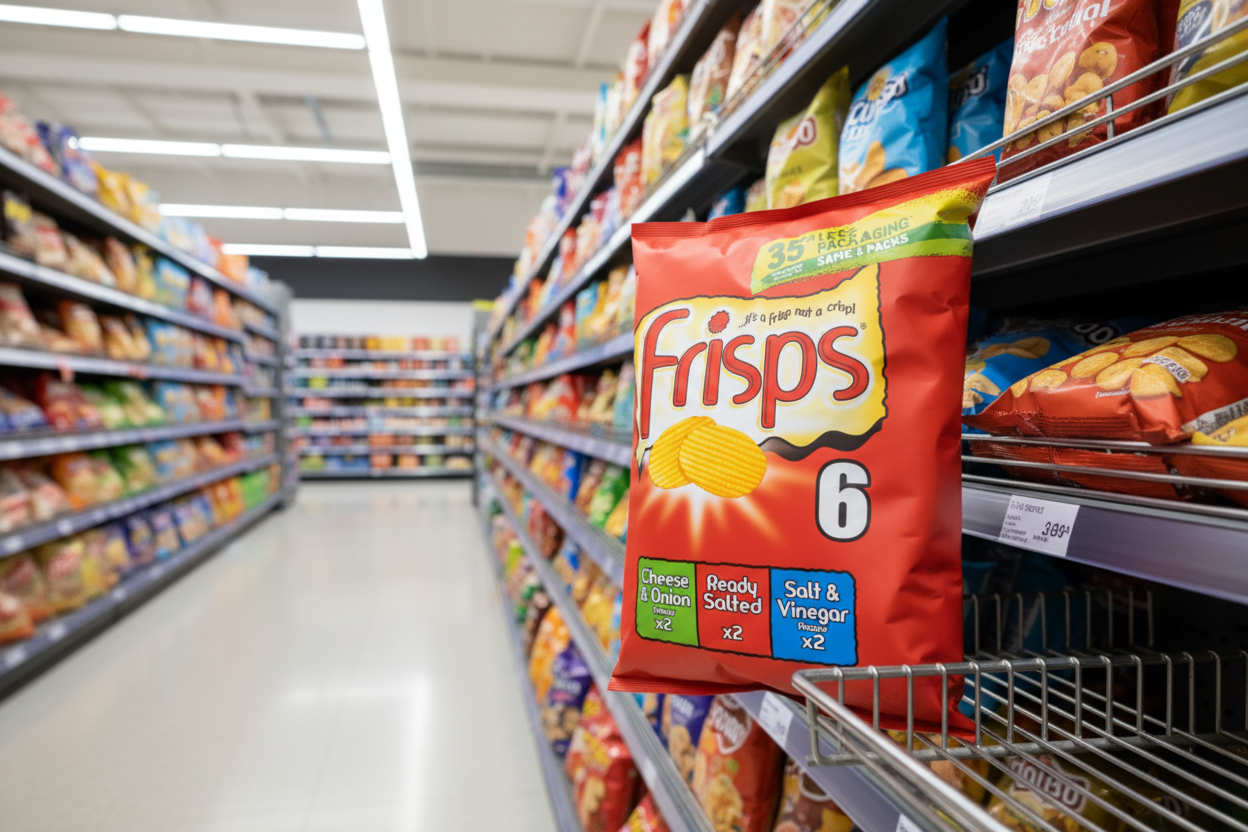 28 x Kp Frisps Assorted Crisps 6pk - 6X25.5GM