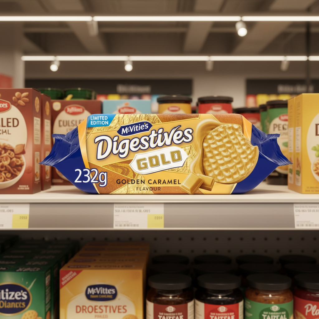 12 x Mcvities Limited Edition Golden Caramel Flavour Digestives 232G