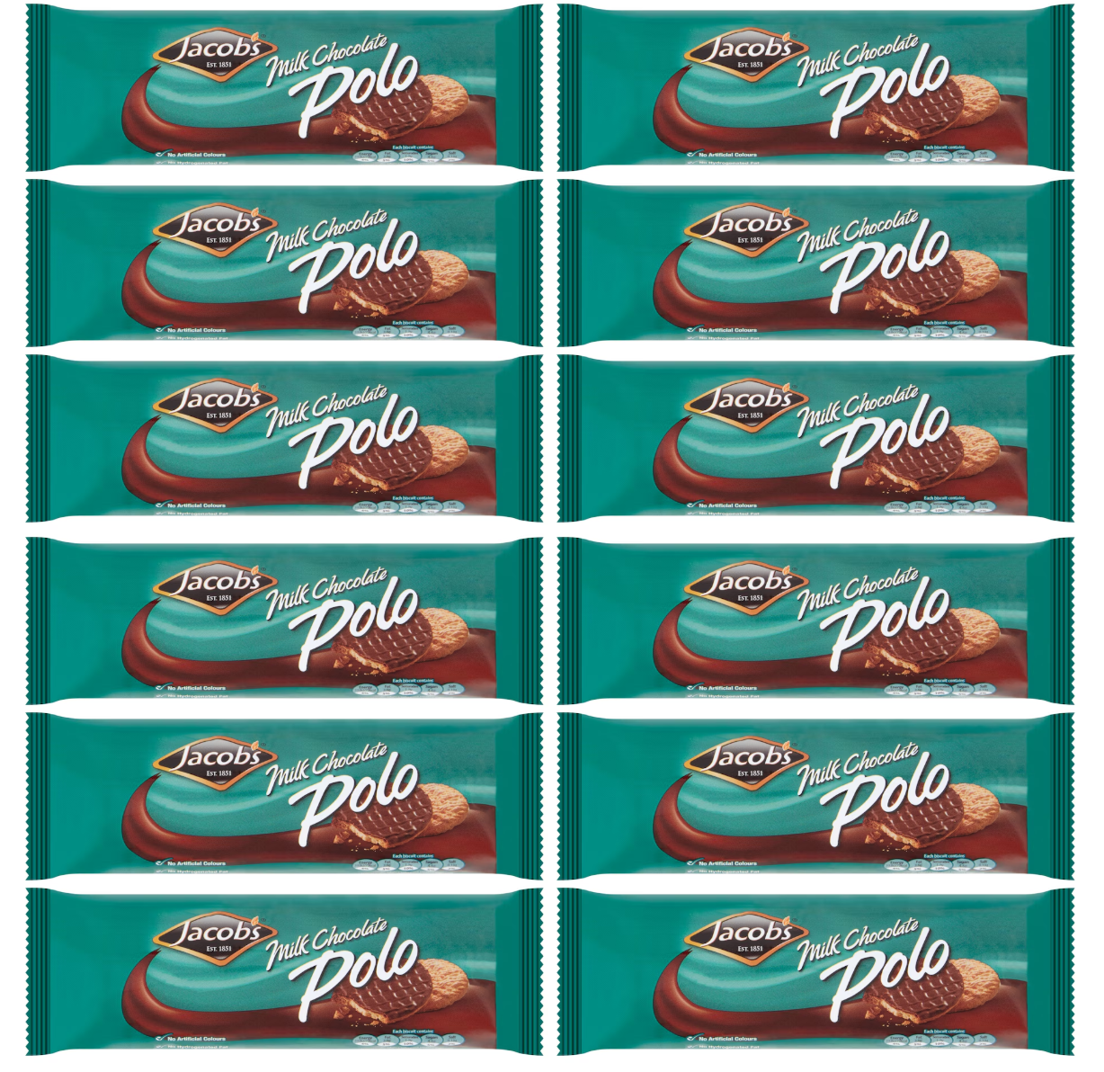 12 x Jacobs Milk Chocolate Polo 250G