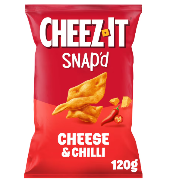 14 x Cheez-It Snap D Cheese & Chilli Baked Snacks 120G