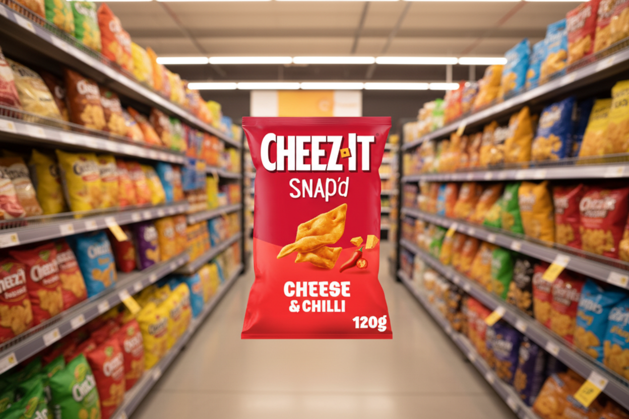 14 x Cheez-It Snap D Cheese & Chilli Baked Snacks 120G