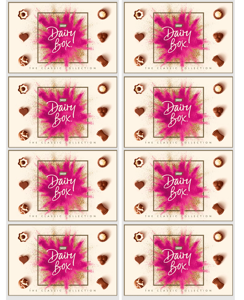 8 x Dairy Box Medium Carton - 322GM