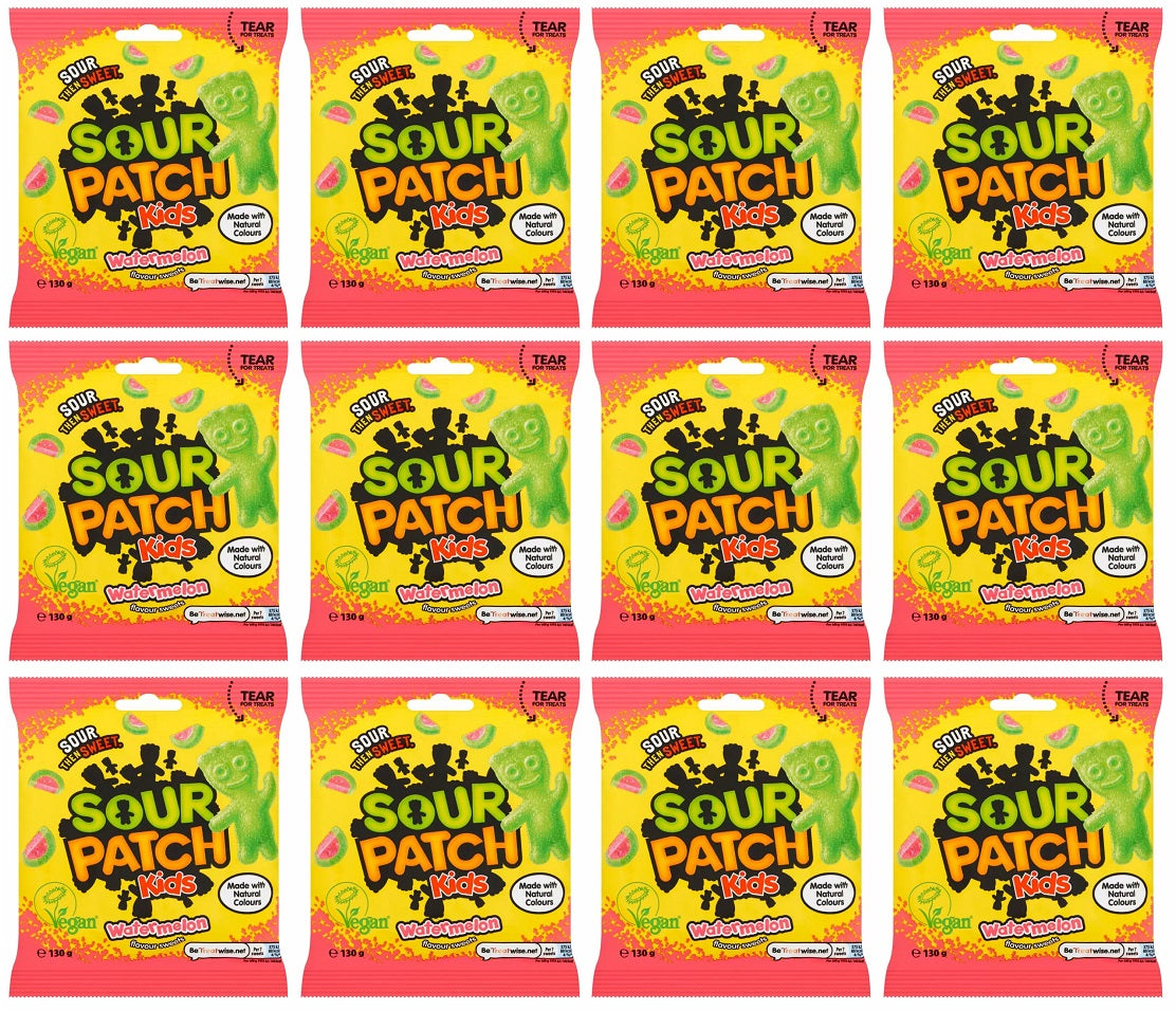 10 x Sour Patch Kids Watermelon Flavour Sweets 130G