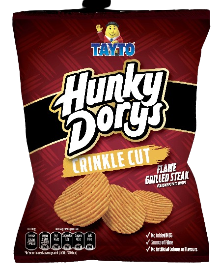 12 x Hunky Dorys Flame Grilled Steak Crisps 135G