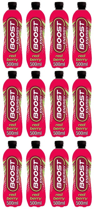 12 x Boost Energy Red Berry 500Ml