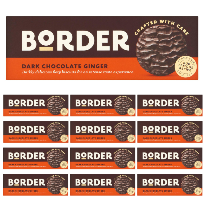14 X Border Biscuits Dark Chocolate Ginger 150G
