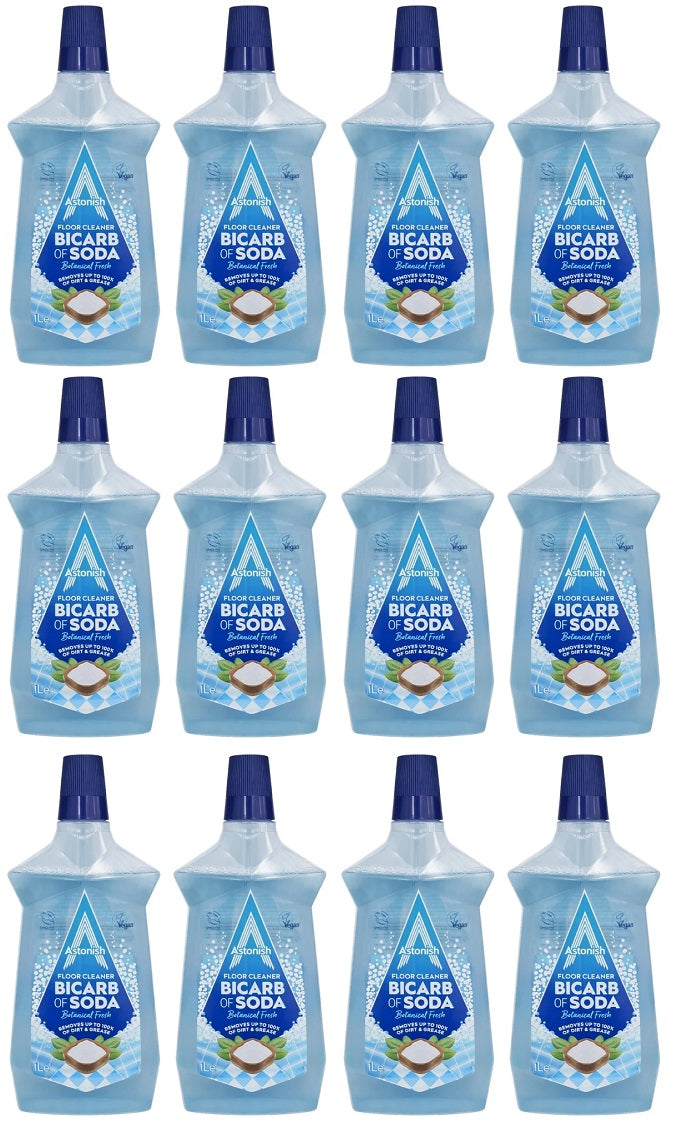 12 X Astonish Floor Cleaner Bicarb Of Soda - 1 Litre