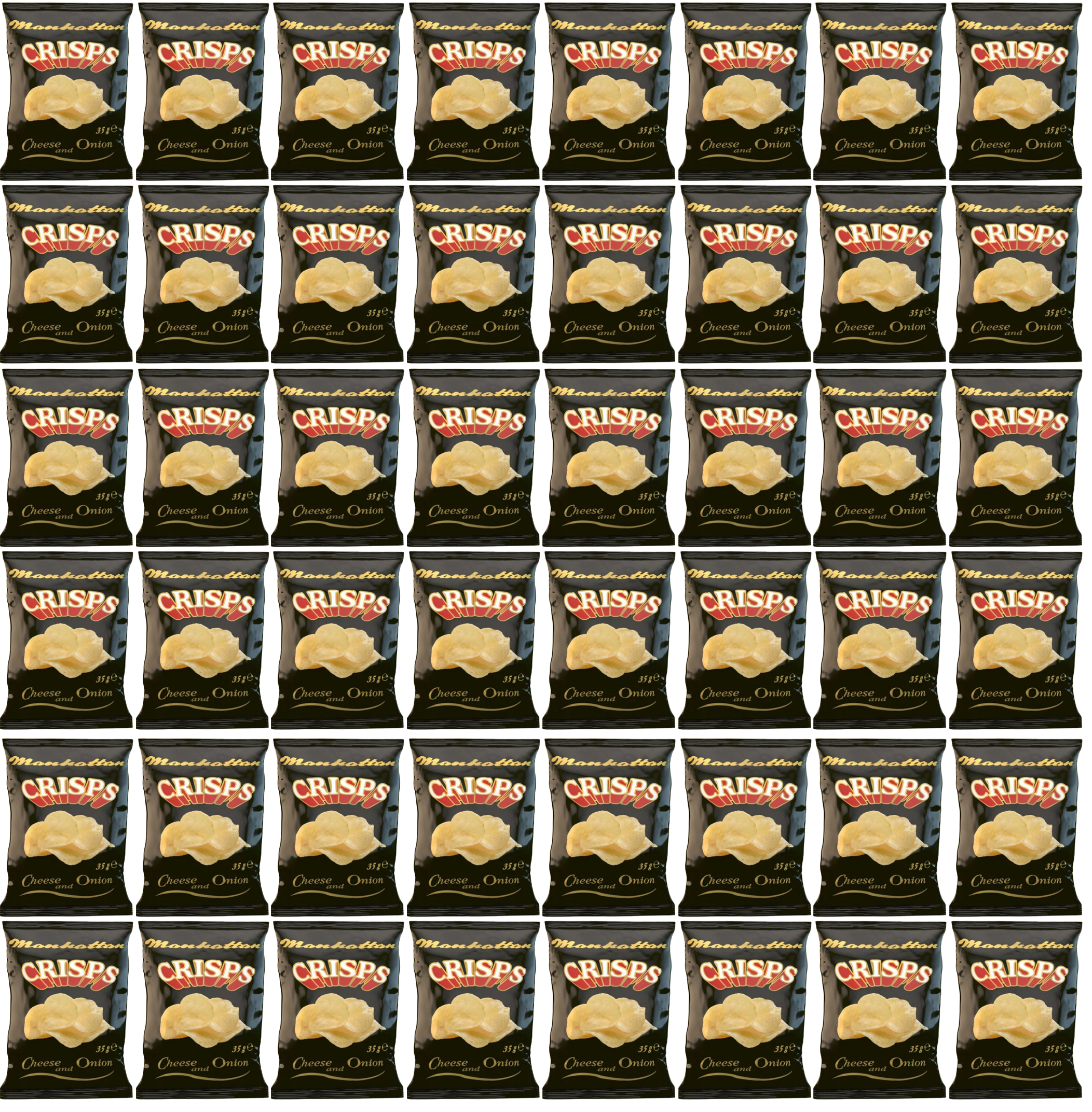 48 x Manhattan Crisps Cheese And Onion 35G